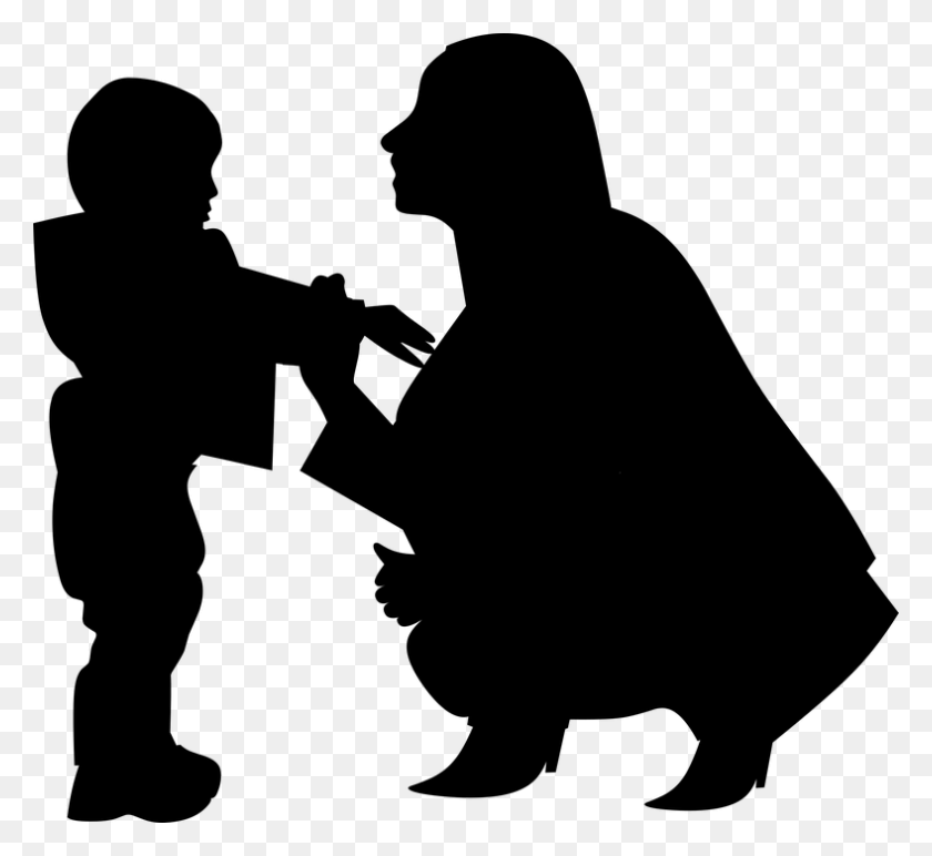 788x720 Free Photo Silhouette Woman Mothers Day Mother With Baby Mom - Baby Silhouette PNG