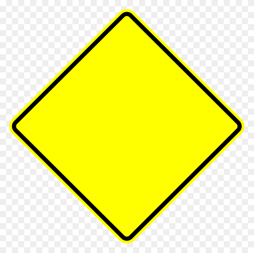 2000x2000 Бесплатные Фото Желтый Знак - Пустой Дорожный Знак Png