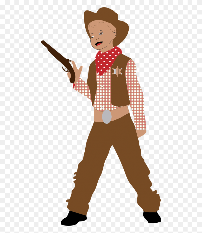500x906 Free Photos Cowboy Kid Clip Art Search, Download - Moped Clipart