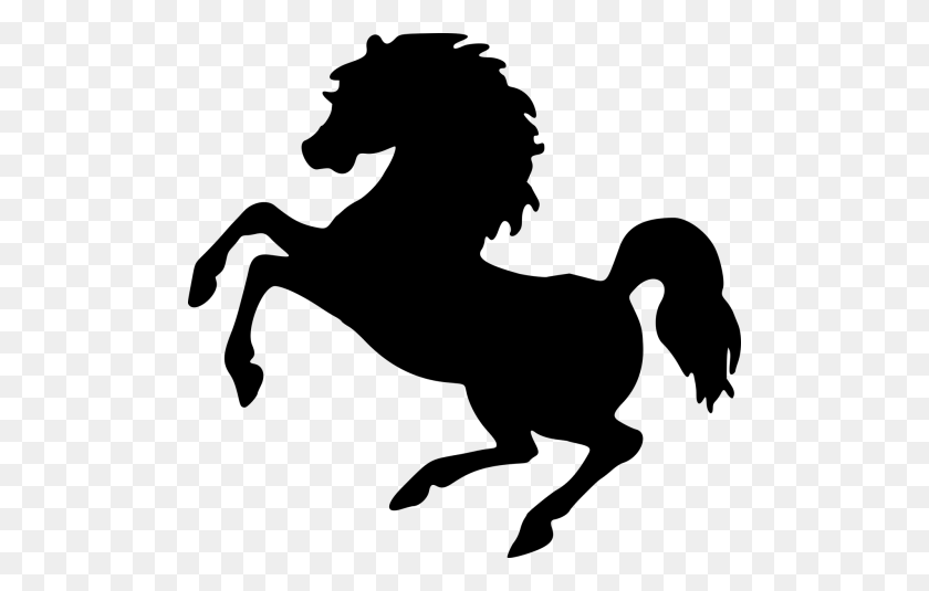500x475 Бесплатные Фотографии Коня, Выращивающего Черный Силуэт. Поиск, Скачать - Racehorse Clipart