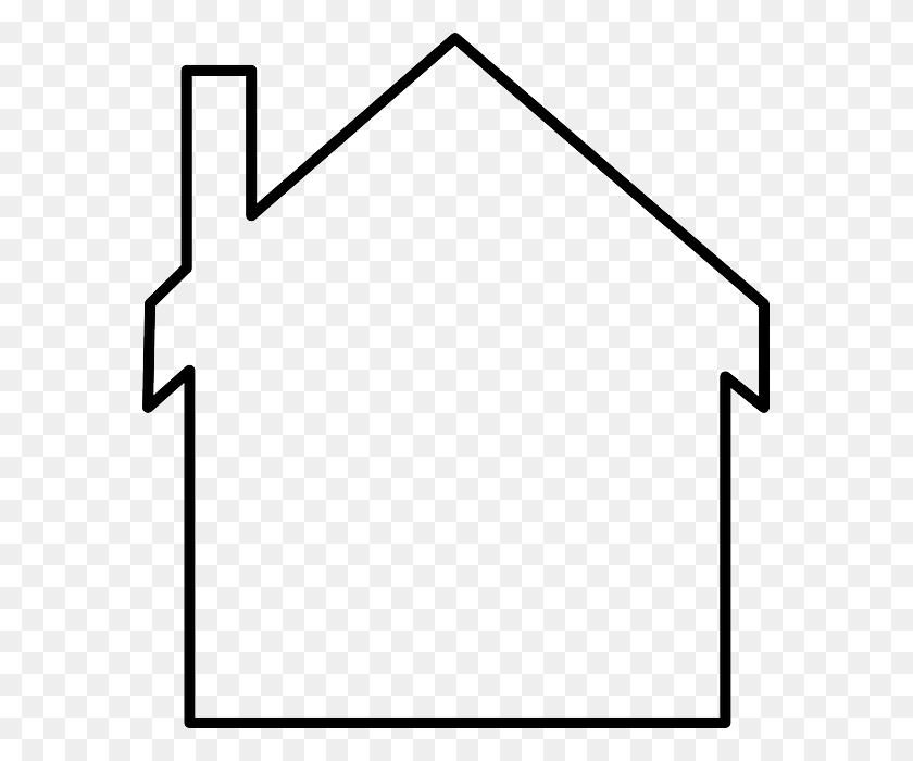 577x640 Free Pictures Outline Images Found, Home Outline - Simple House Clipart