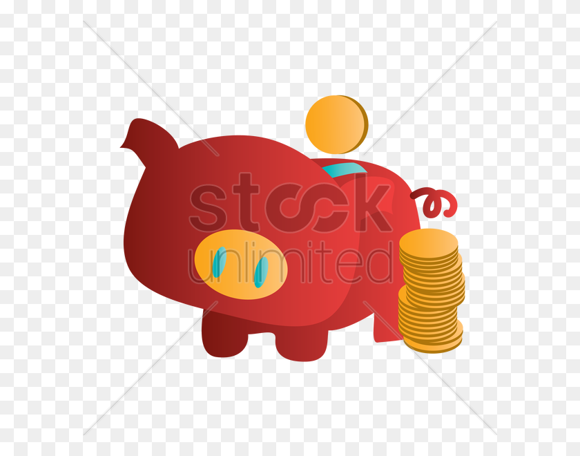 600x600 Free Piggy Bank Vector Image - Piggy Bank Clipart Free