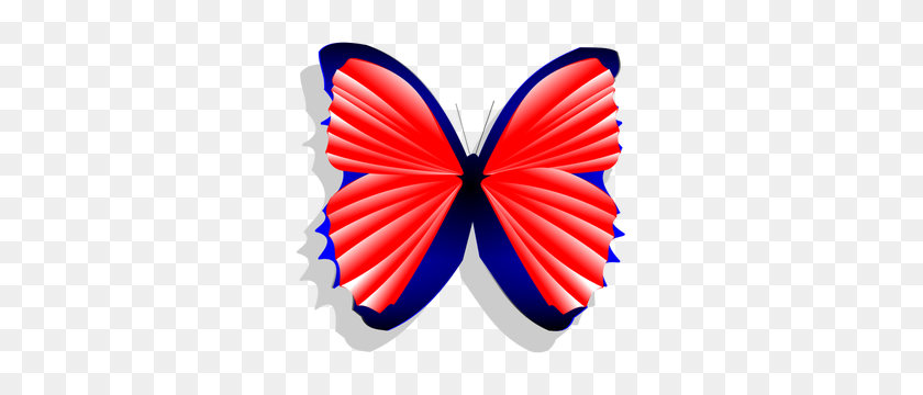 300x300 Free Pink Vector Graphics - Butterfly Vector PNG