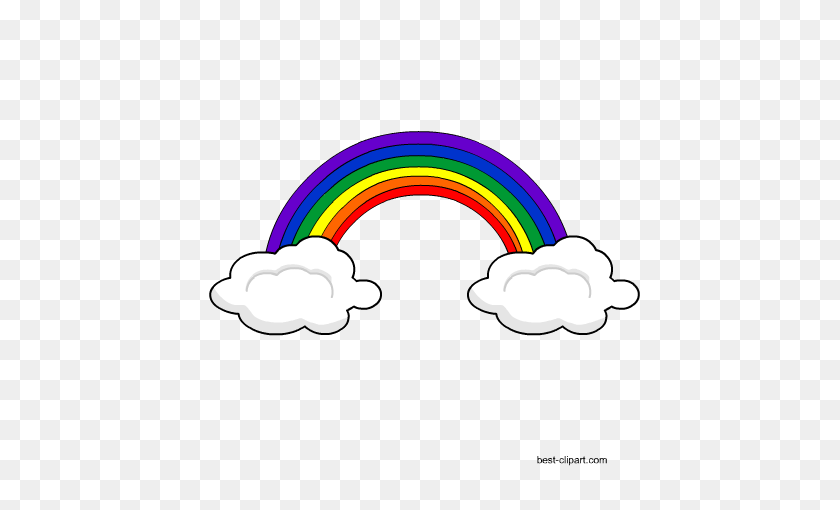 450x450 Free Png Cloud Clip Art - Rainbow Clipart Free