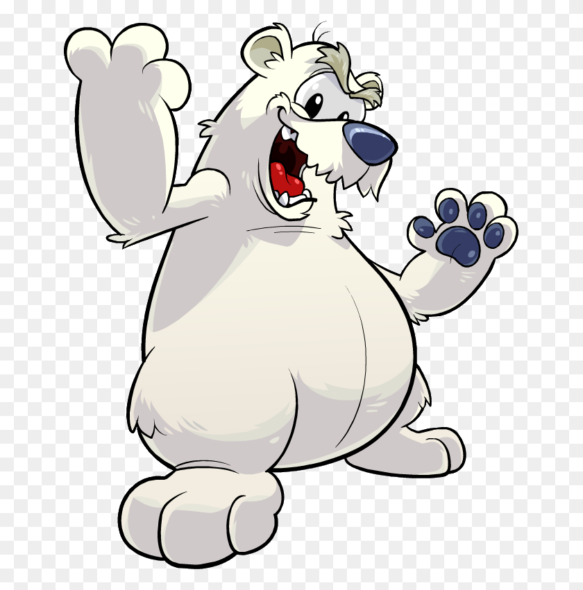 655x791 Free Polar Bears Cartoon - Christmas Polar Bear Clipart