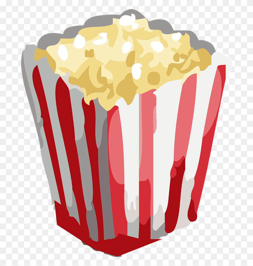 700x821 Free Popcorn Clipart - Movie Theater Clipart Black And White