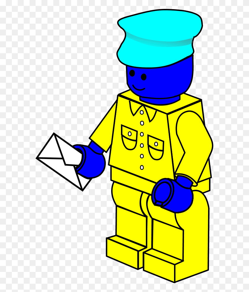 600x928 Free Postman Image - Lego Face Clipart