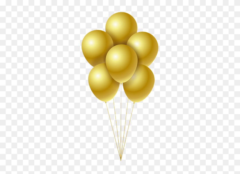305x550 Free Premium Stock Photos - Gold Balloons PNG
