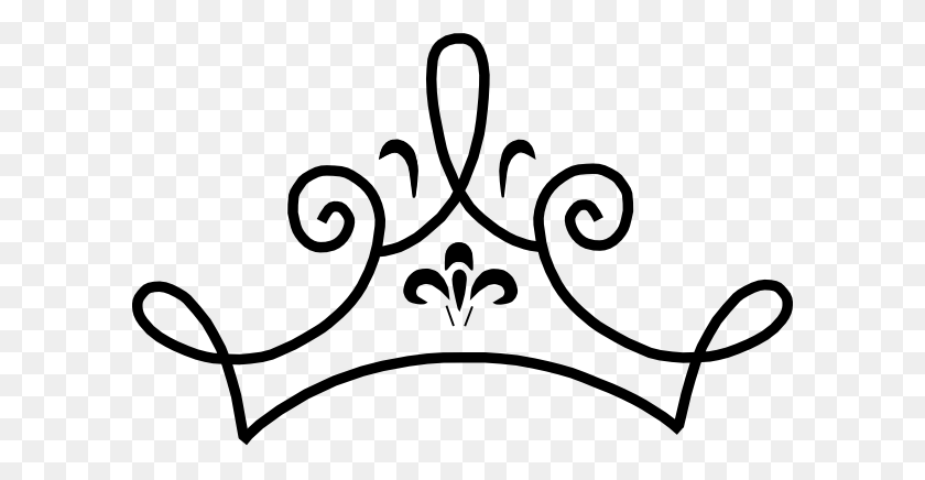 600x376 Бесплатный Клипарт Princess Crown - Черно-Белый Миксер