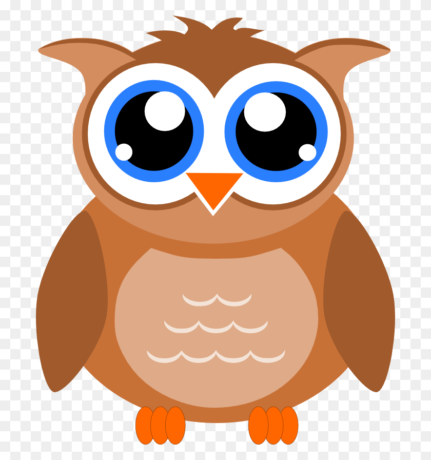 700x836 Free Printable Clip Art Owl - Owl Reading Clipart