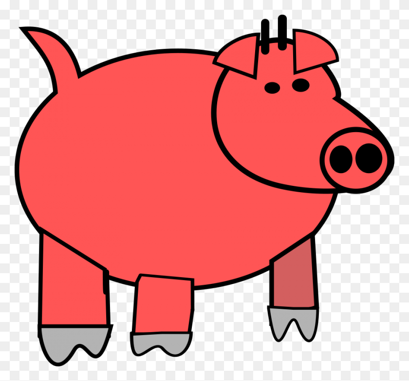 900x832 Free Printable Pig Coloring Pages For Kids - 3 Little Pigs Clipart