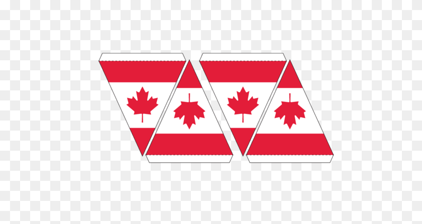 500x386 Free Printable With This Page Click Canadian Flag Maple Leaf - Pennant Banner PNG