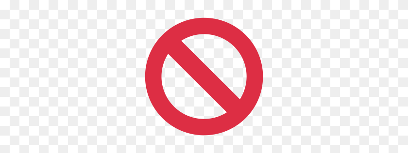 256x256 Free Prohibited, Entry, Forbidden, No, Not Icon Download - Bite Mark PNG