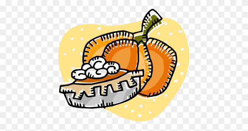 444x384 Free Pumpkin Pie Clip Art Image From Free Clip - Pie Clipart Free