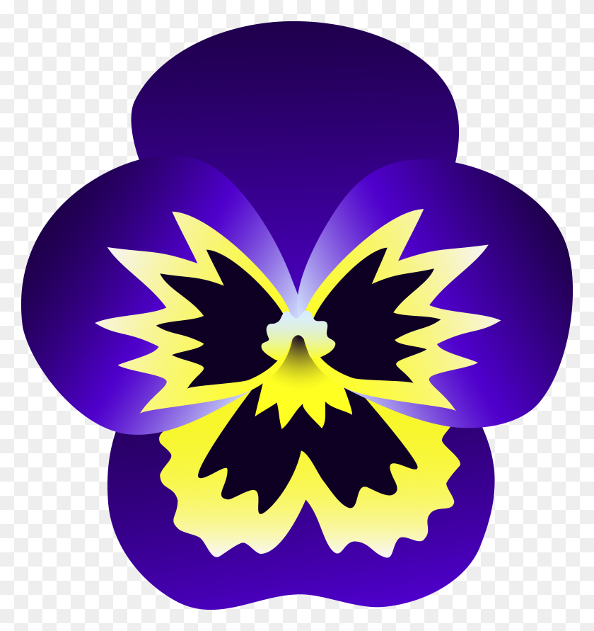 6114x6516 Бесплатный Клипарт Фиолетовые Цветы - Медаль Фиолетовое Сердце Клипарт