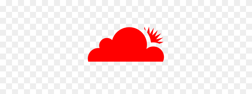 256x256 Free Red Cloudflare Icon - Red Flare PNG