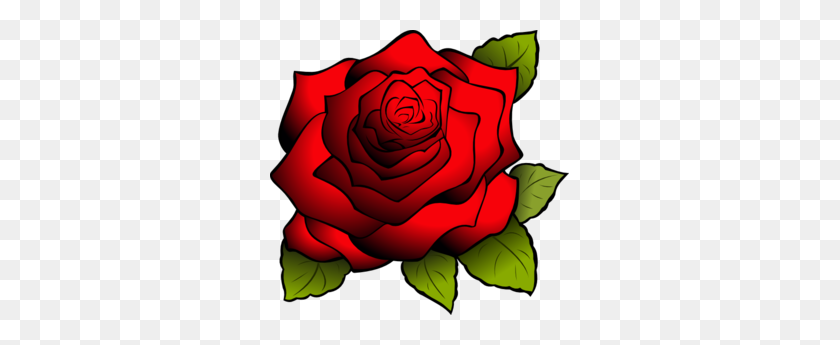 299x285 Бесплатный Клип-Арт Красная Роза - Картинка Красная Роза Клипарт