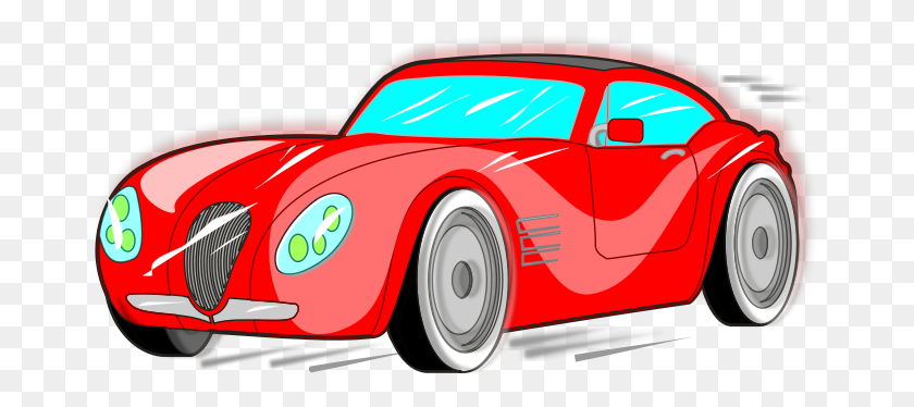 665x314 Бесплатный Клип Красный Спортивный Автомобиль - Спортивный Автомобиль Клипарт