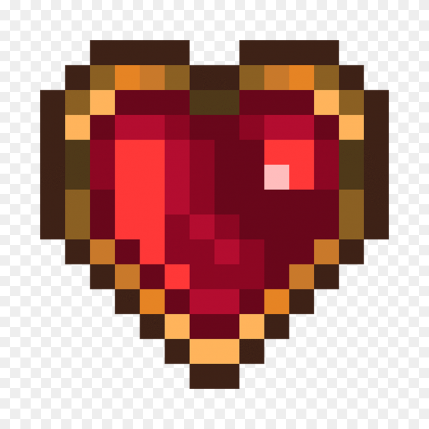 1024x1024 Бесплатное Ретро Пиксельное Сердце - Пиксельное Сердце Png