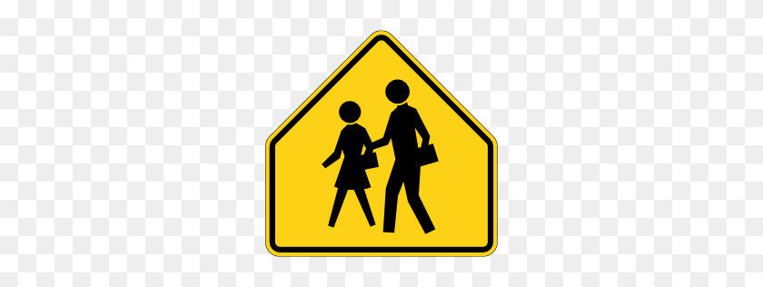 256x256 Free Road Sign Images Downloads - Crosswalk Clipart