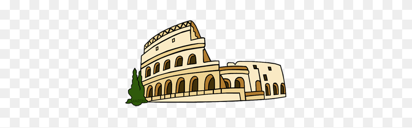 360x201 Бесплатный Клип-Арт Римский Колизей - Клипарт С Колесницей