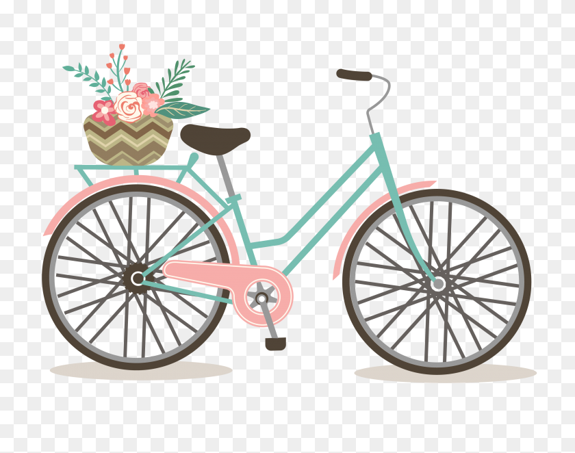 3300x2550 Бесплатный Романтический Набор Картинок С Велосипедами - Винтажный Велосипедный Клипарт