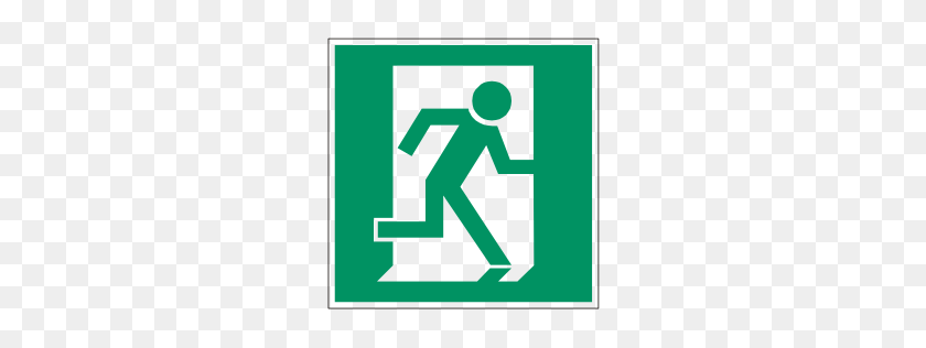 256x256 Free Safety Signs Image Downloads - Green PNG