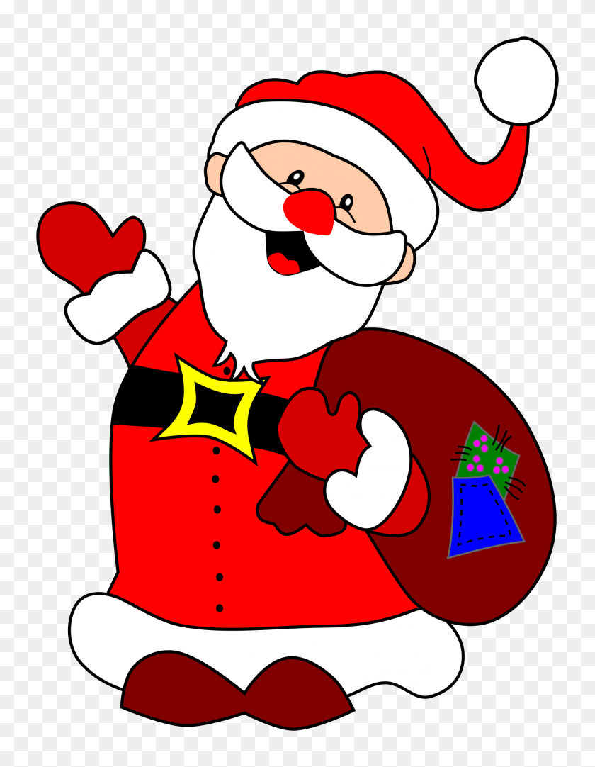 1831x2400 Free Santa Claus Clipart - Santa Sleigh Clipart