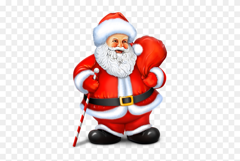 Happy Santa Claus On Christmas Clip Art Vector Free Vector Santas