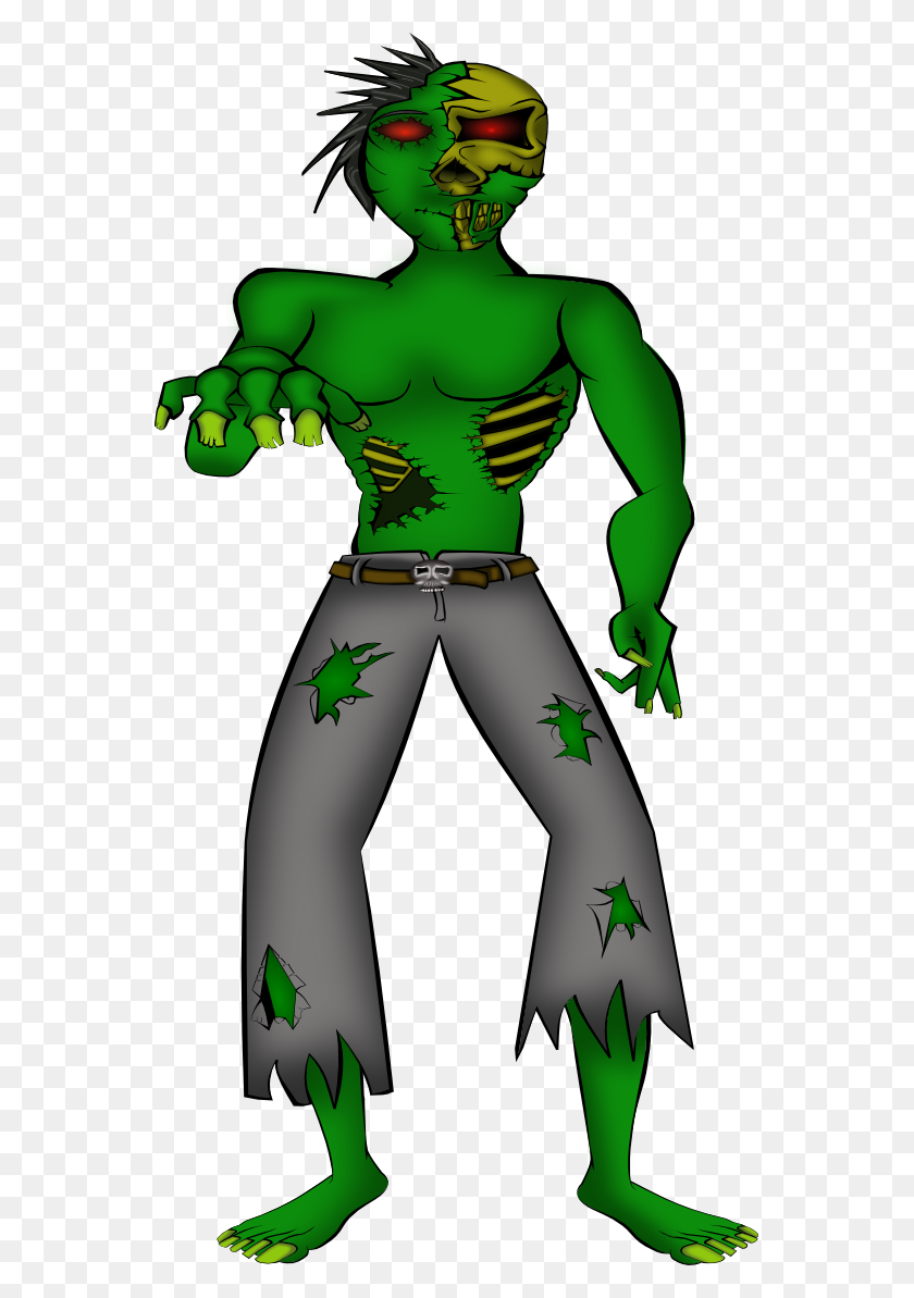 555x1133 Free Scary Zombie Clipart - Zombie Clipart
