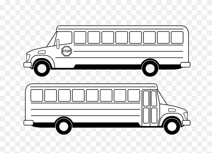 800x561 Бесплатные Изображения Школьного Автобуса, Черно-Белые Изображения - Airstream Clipart