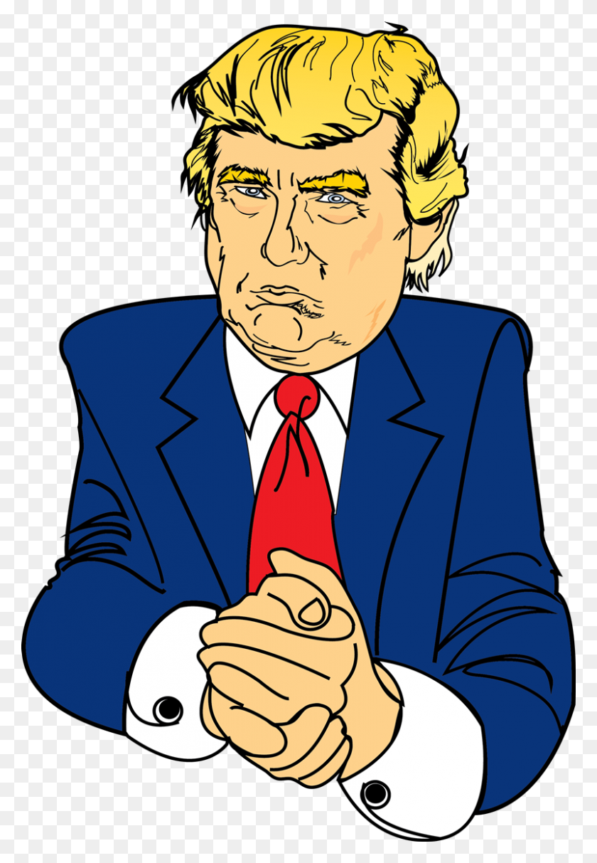 800x1183 Free Serious Looking Donald Trump Clip Art Backgrounds, Clipart - Selfish Clipart