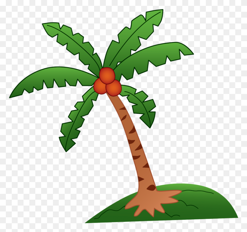 840x787 Free Shocking Coconut Clipart - Tree Transparent Clipart