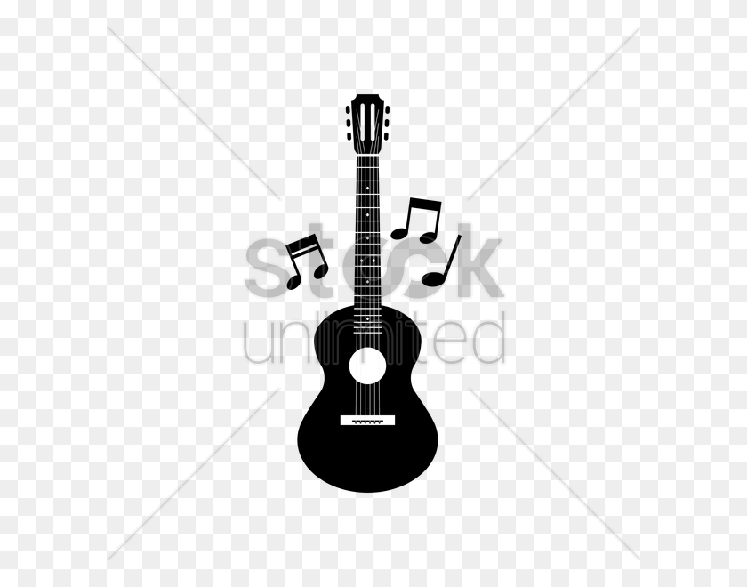 600x600 Free Silhouette Of Guitar Vector Image - Guitar Silhouette PNG
