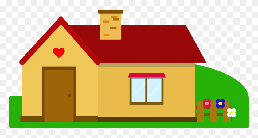 1024x512 Free Simple House Clip Art - Houseboat Clipart