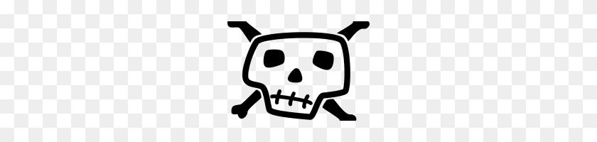 200x140 Free Skull And Crossbones Clip Art Pirate Skull And Crossbones - Pirate Skull PNG