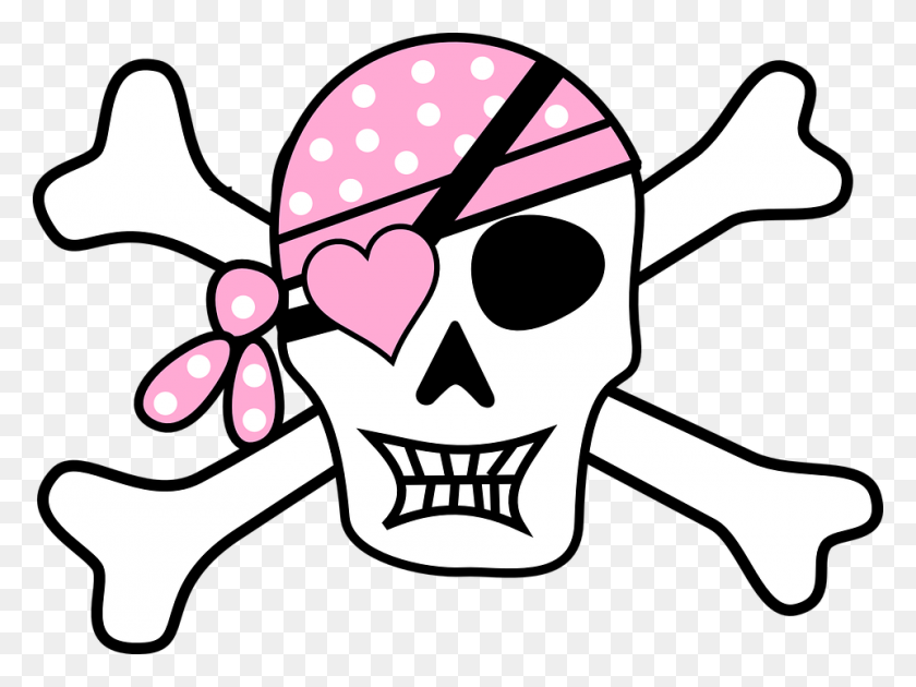 960x702 Free Skull And Crossbones Clip Art Pirate Skull And Crossbones - Skull Clipart Free