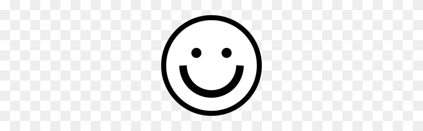 200x200 Smiley Face Clipart Png, Sm Ley Face Icons - Smiley Face Clipart Blanco Y Negro