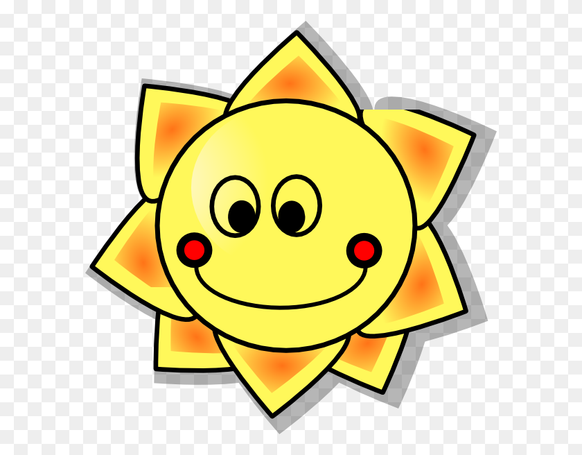 594x596 Free Smiling Sun Image - Sunrise Clipart Free
