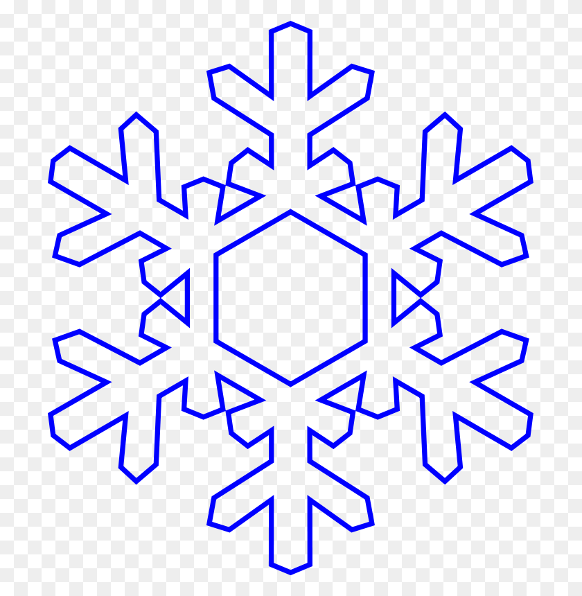 701x800 Free Snowflake Clipart Ablony Clip Art And Ornament - Simple Snowflake Clipart