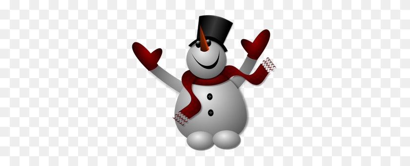 300x280 Free Snowman Vector Art - Frosty The Snowman Клипарт