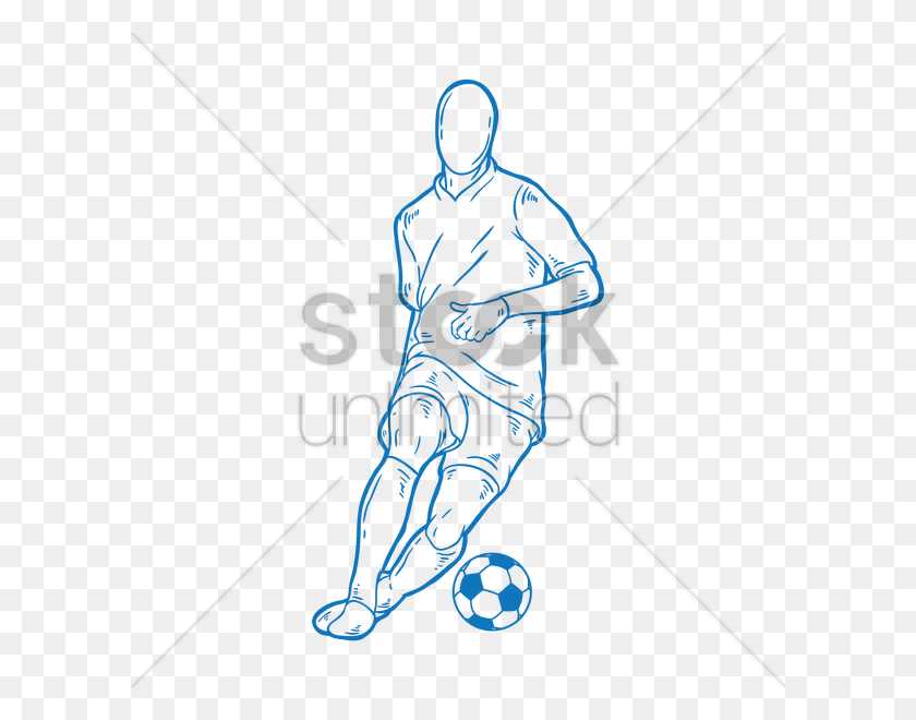 600x600 Free Soccer Player Kicking Ball Vector Image - Kicking Soccer Ball Clip Art