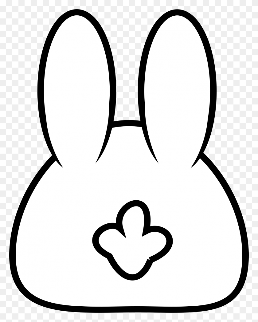 1894x2400 Free Spring Bunny Cliparts - Easter Bunny Clipart Black And White