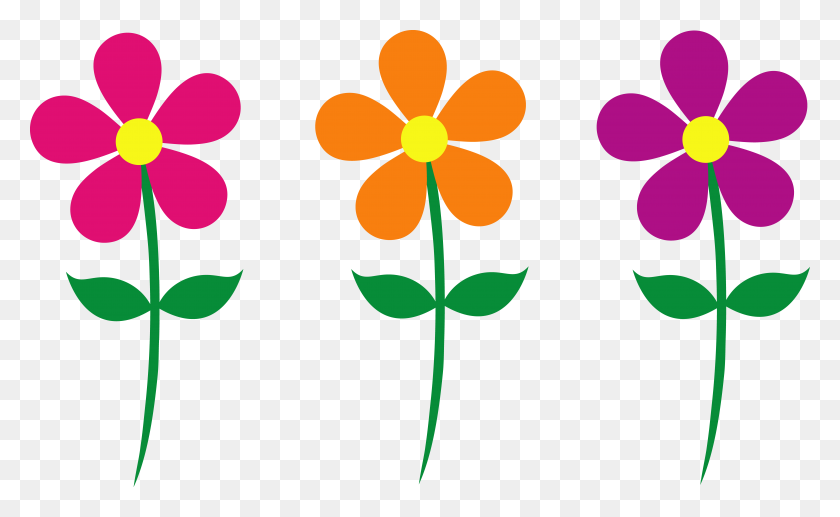 7747x4545 Free Spring Clip Art Flowers - Escuela Clipart
