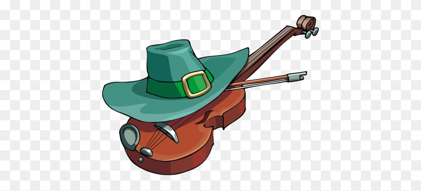 432x321 Free St Patricks Day Hat And Violin Clip Art Image From Free Clip - St Patricks Day Hat Clipart