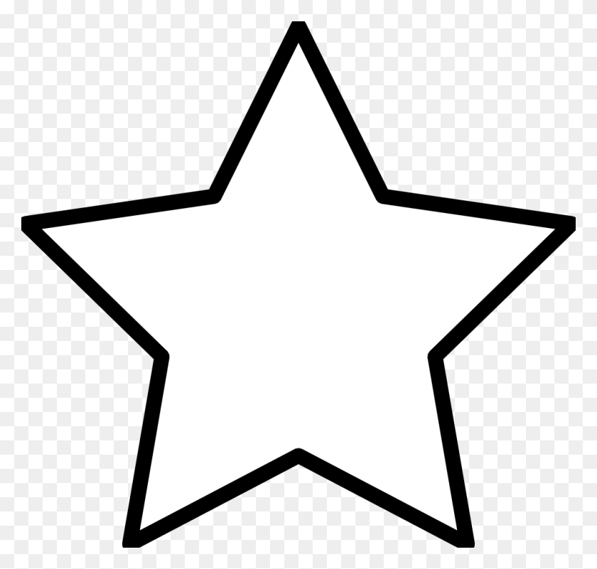 999x950 Free Star Clipart - Line Clipart