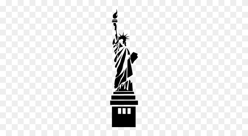400x400 Бесплатный Клипарт Статуя Свободы - Факел Черно-Белый Клипарт