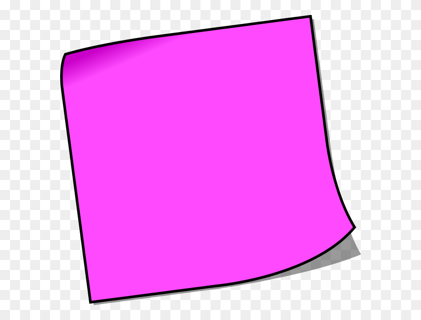600x580 Free Sticky Note Clipart - Construction Paper Clipart
