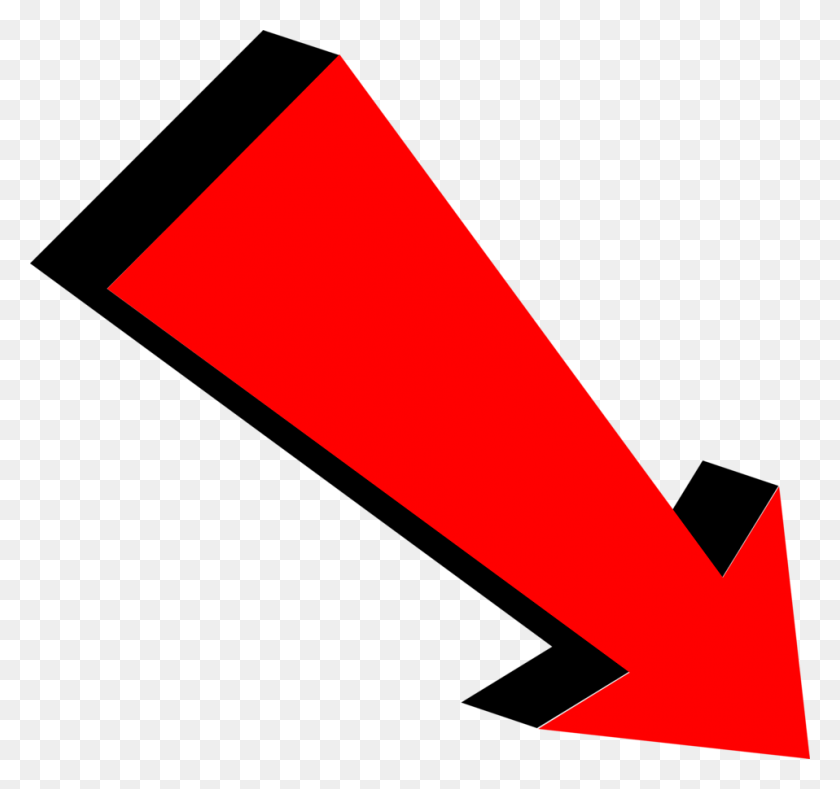 958x896 Free Stock Photo Illustration Of A Diagonal Red Arrow Free - Flecha Roja PNG