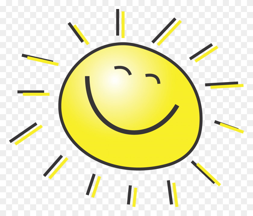 1200x1014 Free Summer Clipart Illustration Of A Happy Smiling Sun Within - Summer Clip Art Free